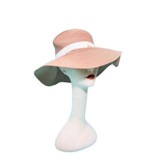 Vintage 1970s Sun Hat Tan Floppy Beach Doree of New York | 22 - Picture 2 of 10